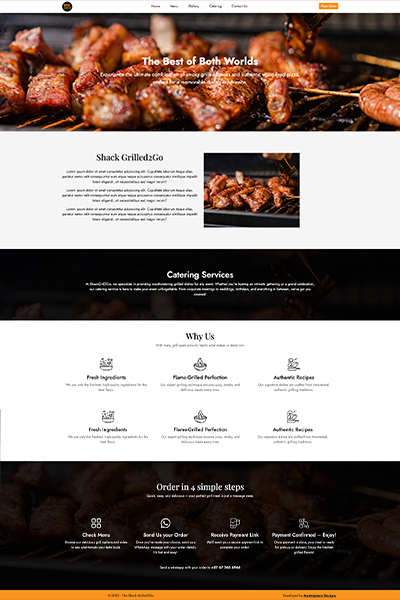 Shack Grill2Go website